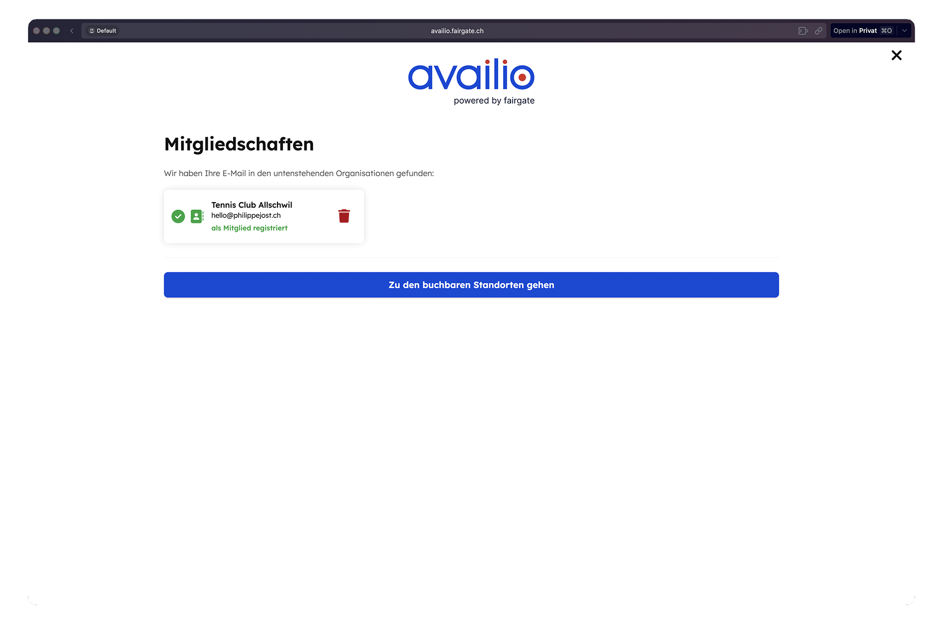 Registrierung Schritt 5