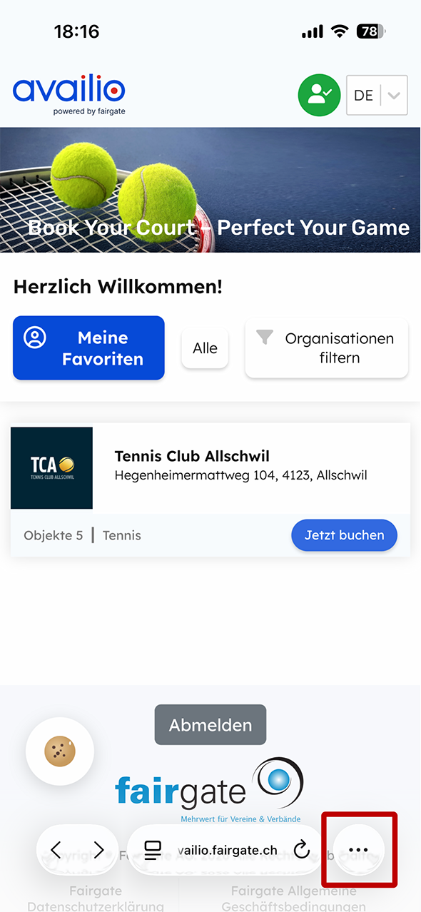 App speichern Schritt 1