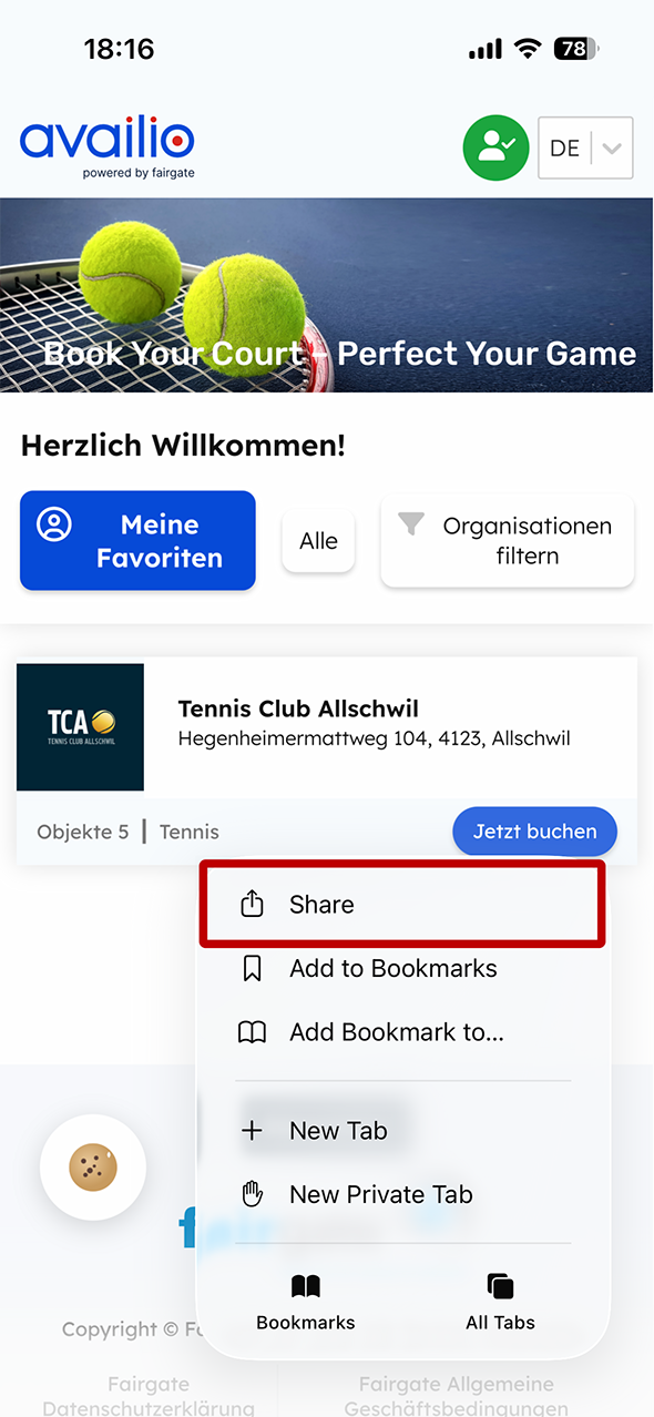 App speichern Schritt 2